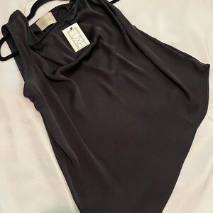 Luxe Black Sleeveless Tank Top